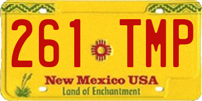 NM license plate 261TMP