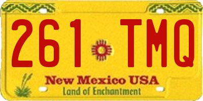 NM license plate 261TMQ