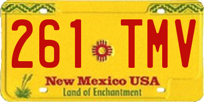 NM license plate 261TMV
