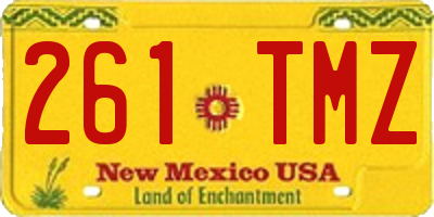 NM license plate 261TMZ