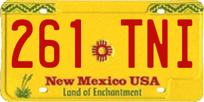 NM license plate 261TNI