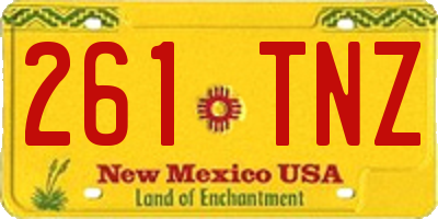 NM license plate 261TNZ