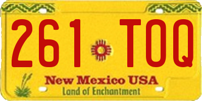 NM license plate 261TOQ