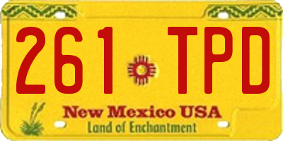 NM license plate 261TPD
