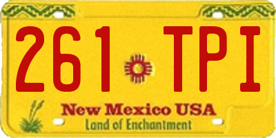 NM license plate 261TPI