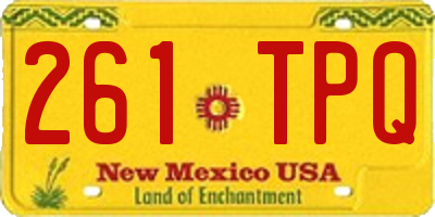 NM license plate 261TPQ