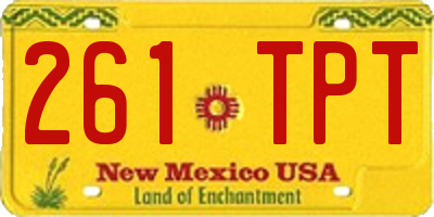 NM license plate 261TPT
