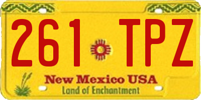 NM license plate 261TPZ