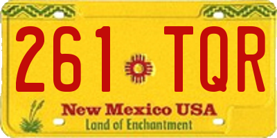 NM license plate 261TQR