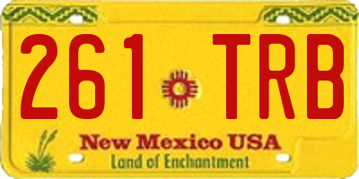 NM license plate 261TRB