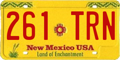 NM license plate 261TRN
