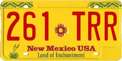 NM license plate 261TRR