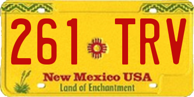NM license plate 261TRV