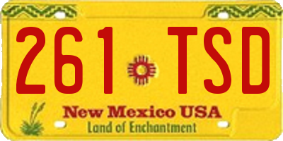 NM license plate 261TSD