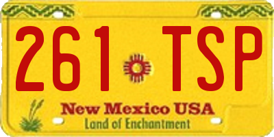 NM license plate 261TSP