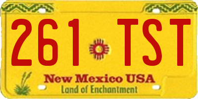 NM license plate 261TST
