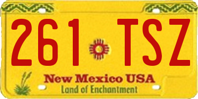 NM license plate 261TSZ