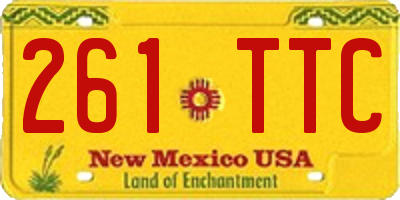 NM license plate 261TTC