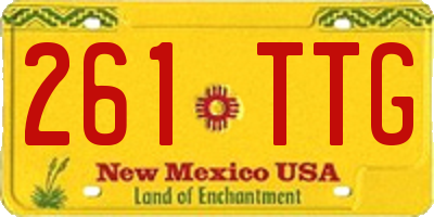 NM license plate 261TTG