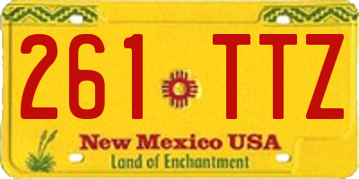 NM license plate 261TTZ