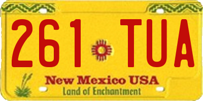 NM license plate 261TUA