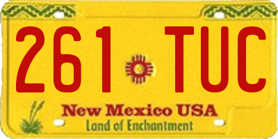 NM license plate 261TUC