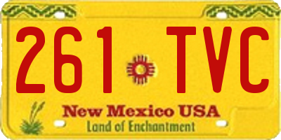 NM license plate 261TVC