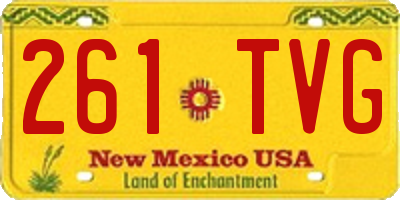 NM license plate 261TVG