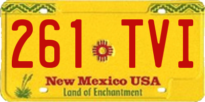 NM license plate 261TVI