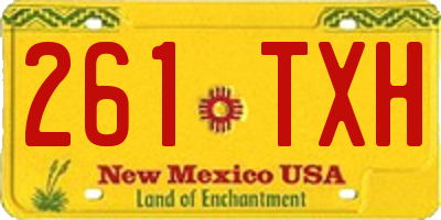 NM license plate 261TXH