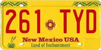 NM license plate 261TYD