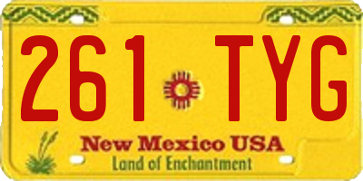 NM license plate 261TYG