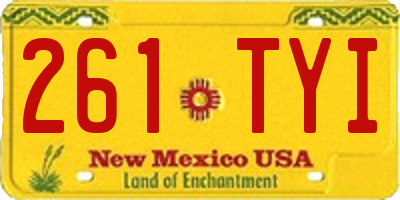 NM license plate 261TYI