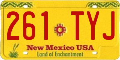 NM license plate 261TYJ