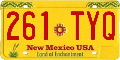 NM license plate 261TYQ