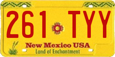 NM license plate 261TYY