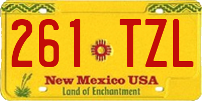 NM license plate 261TZL