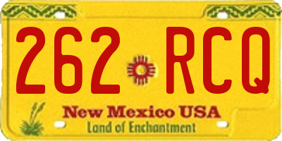 NM license plate 262RCQ