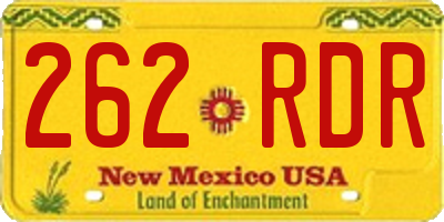 NM license plate 262RDR