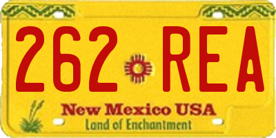 NM license plate 262REA