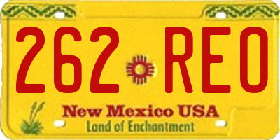 NM license plate 262REO