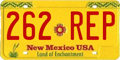 NM license plate 262REP