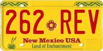 NM license plate 262REV