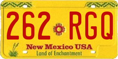 NM license plate 262RGQ