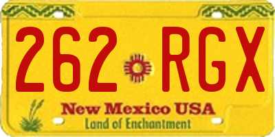 NM license plate 262RGX