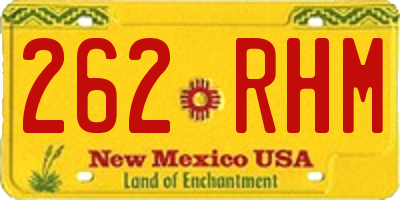 NM license plate 262RHM