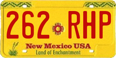 NM license plate 262RHP
