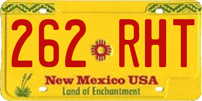 NM license plate 262RHT