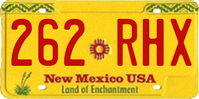NM license plate 262RHX