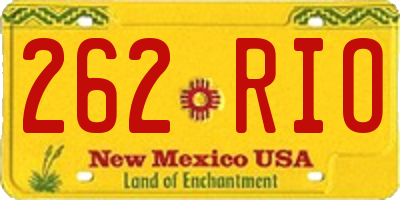 NM license plate 262RIO